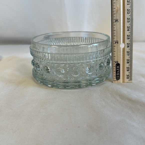 Victorian Trading Co Glass Powder/Trinket Box Silver Tone Lid - Picture 14 of 16